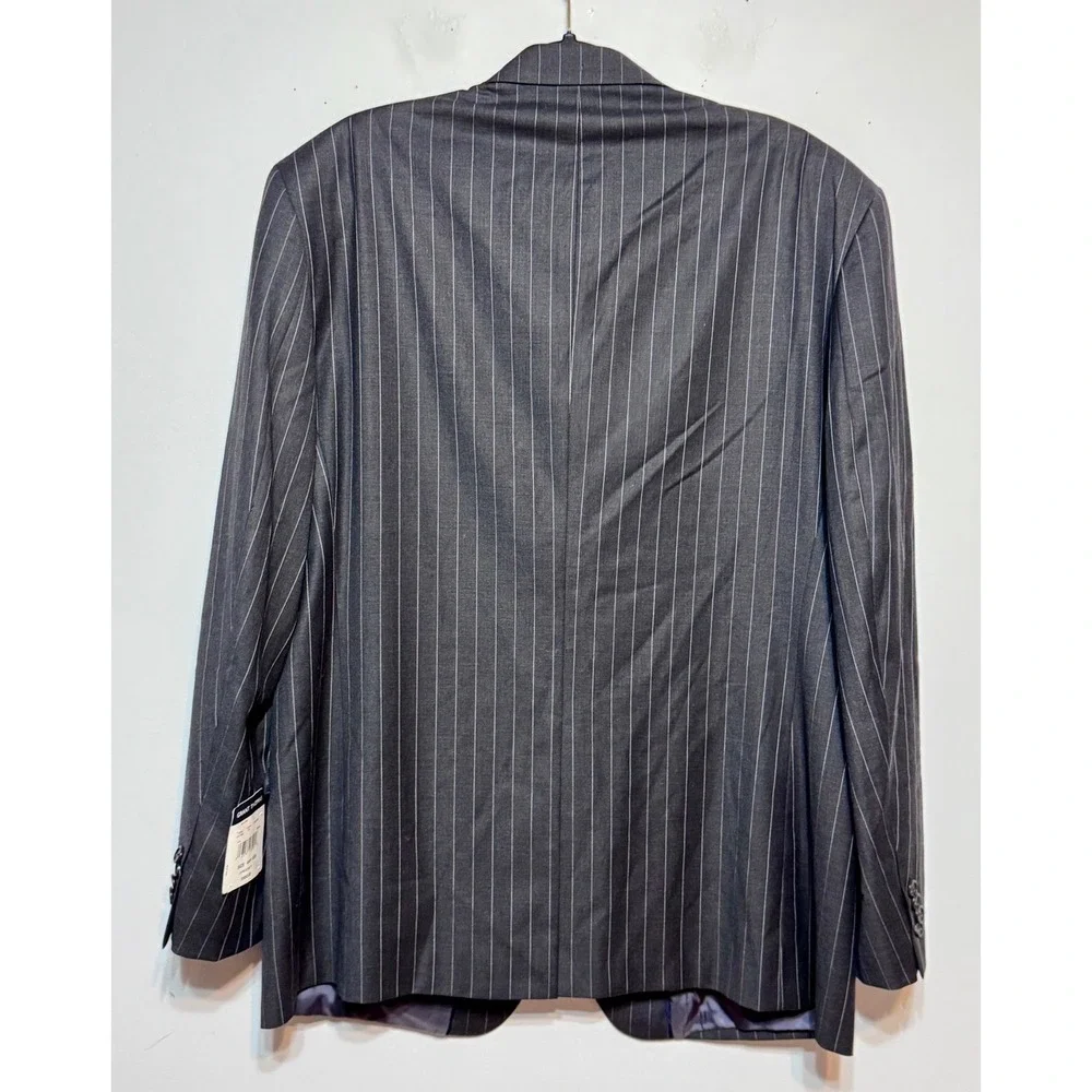 Grant Thomas Quiet Luxury Pinstripe Suit Jacket Mens 44R Wool Old Money